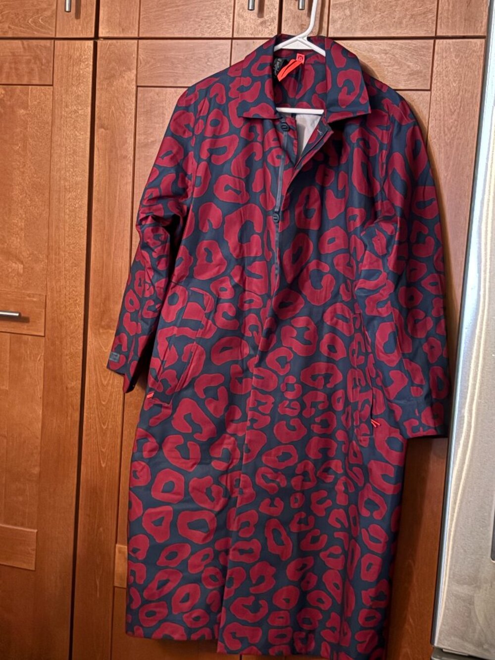 LULULEMON Lab Leopard Print Overcoat Woman Sz S Multi Waterproof Oversized $348